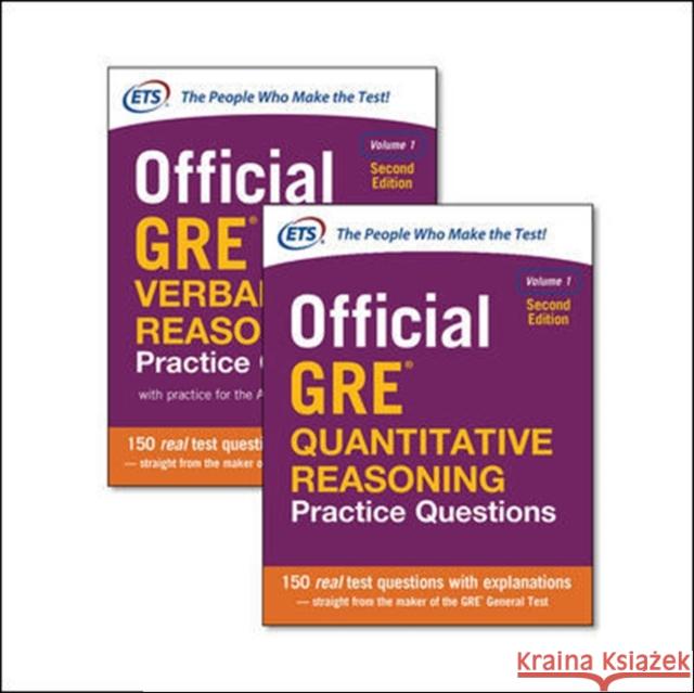 Official GRE Value Combo  9781260010565 McGraw-Hill Education