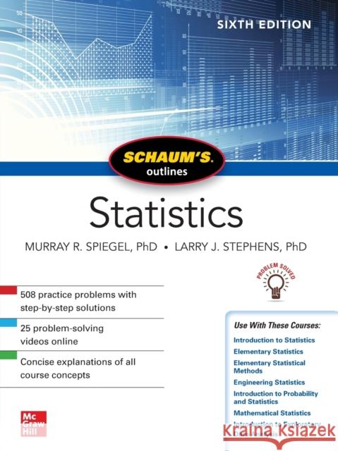 Schaum's Outline of Statistics Spiegel, Murray 9781260011463