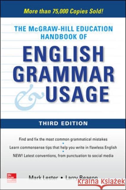 McGraw-Hill Education Handbook of English Grammar & Usage Mark Lester 9781260121674 McGraw-Hill Education