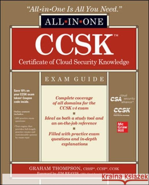 CCSK Certificate of Cloud Security Knowledge All-in-One Exam Guide Graham Thompson 9781260460087