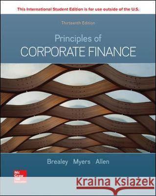 ISE PRINCIPLES OF CORPORATE FINANCE Richard Brealey Stewart Myers  9781260565553