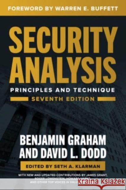 Security Analysis, Seventh Edition: Principles and Techniques Warren Buffett 9781264932405