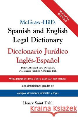 McGraw Hill's Spanish/English Legal Dict (Pb) Henry Sain 9781265618346 McGraw-Hill Companies