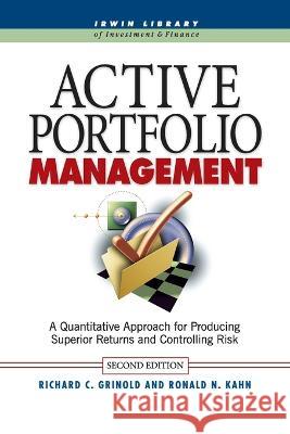 Active Portfolio Management (Pb) Richard C. Grinold 9781265919719 McGraw-Hill Companies