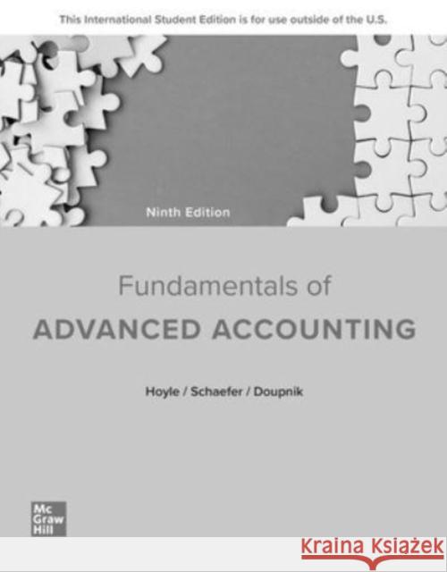 ISE Fundamentals of Advanced Accounting HOYLE 9781266268533
