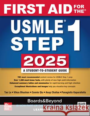 First Aid for the USMLE Step 1 2025 Panagiotis Kaparaliotis 9781266346460 McGraw Hill / Medical