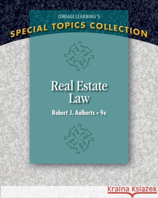 Real Estate Law Robert J. Aalberts 9781285428765 Cengage Learning