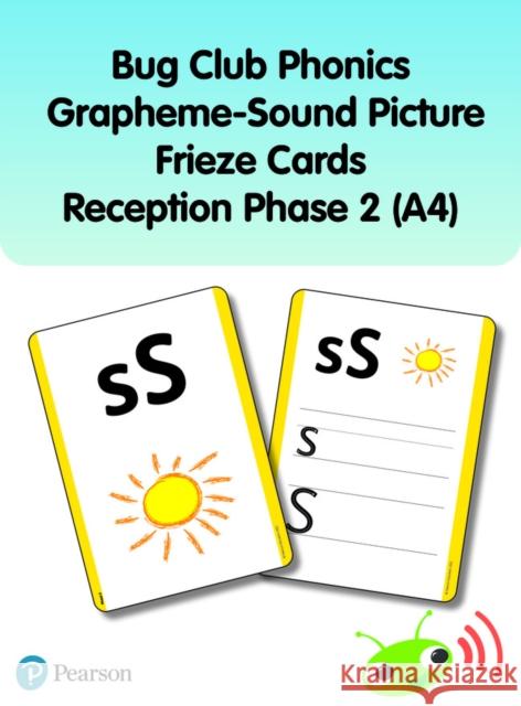 Bug Club Phonics Grapheme-Sound Picture Frieze Cards Reception Phase 2 (A4) Joyce Watson 9781292439815