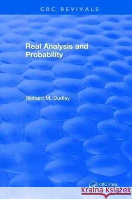 Real Analysis and Probability R. M. Dudley 9781315897097 Taylor and Francis