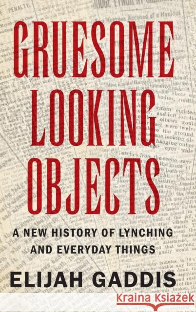 Gruesome Looking Objects: A New History of Lynching and Everyday Things Elijah Gaddis 9781316514023 Cambridge University Press