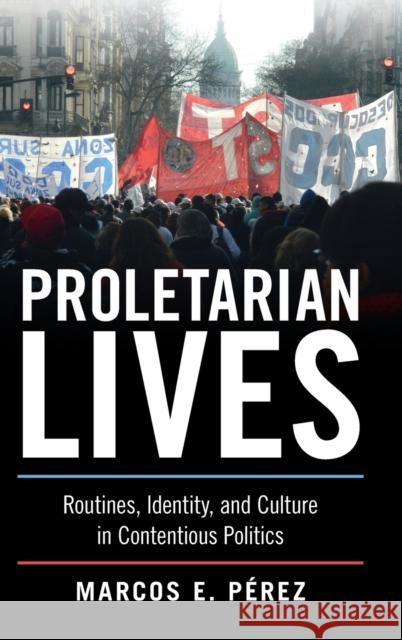 Proletarian Lives: Routines, Identity, and Culture in Contentious Politics Marcos E. Pérez (Washington and Lee University, Virginia) 9781316516645