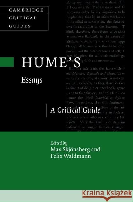 Hume's Essays: A Critical Guide  9781316517727 Cambridge University Press