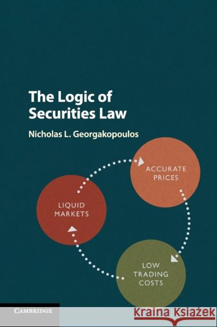 The Logic of Securities Law Nicholas L. Georgakopoulos Richard Posner 9781316610992 Cambridge University Press