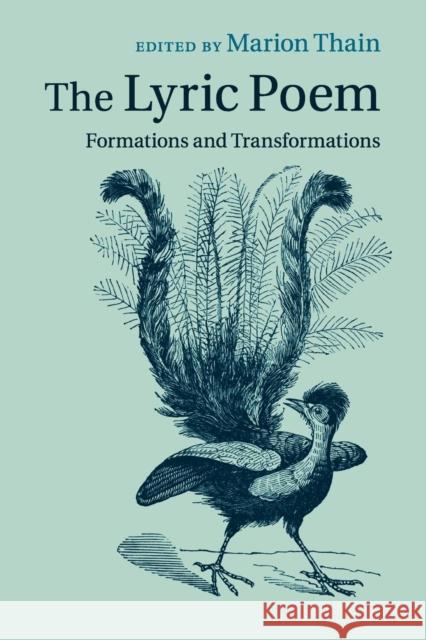 The Lyric Poem: Formations and Transformations Thain, Marion 9781316619711 Cambridge University Press