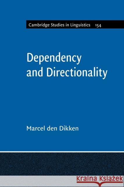 Dependency and Directionality Marcel De 9781316628461 Cambridge University Press