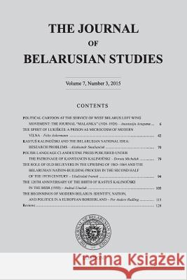 The Journal of Belarusian Studies 2015 Ostrogorski Centre 9781326508975
