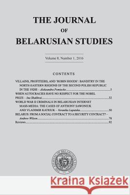 The Journal of Belarusian Studies 2016 Ostrogorski Centre 9781326902544