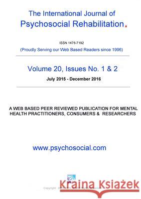 International Journal of Psychosocial Rehabilitation 20th Edition Southern Development Group 9781326927028 Lulu.com
