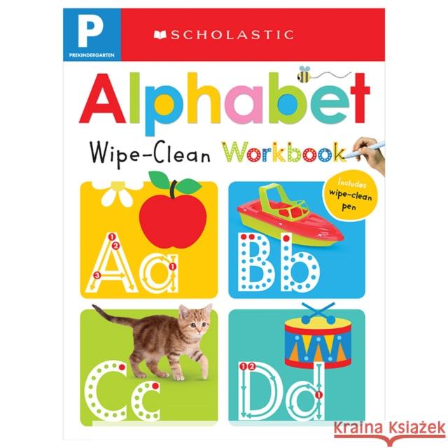 Pre-K Alphabet Wipe-Clean Workbook: Scholastic Early Learners (Wipe-Clean) Scholastic 9781338161489