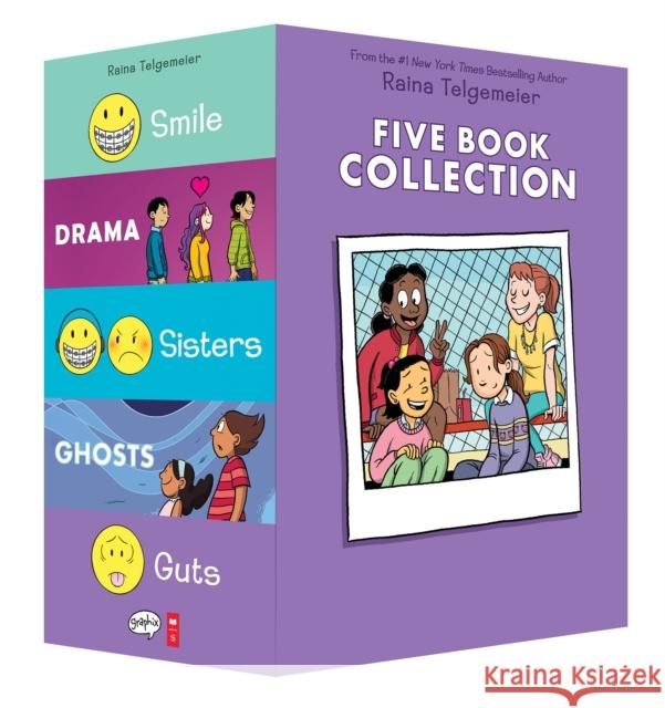Raina Telgemeier Collection Box Set (Smile, Drama, Sisters, Ghosts, Guts) Raina Telgemeier 9781338725124 Scholastic Inc.