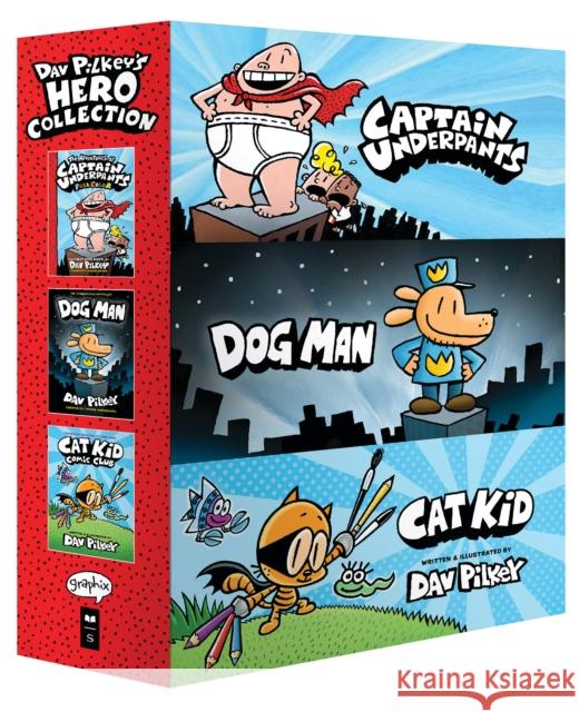 Dav Pilkey's Hero Collection (Captain Underpants #1, Dog Man #1, Cat Kid Comic Club #1) Dav Pilkey Dav Pilkey 9781338819939 Graphix