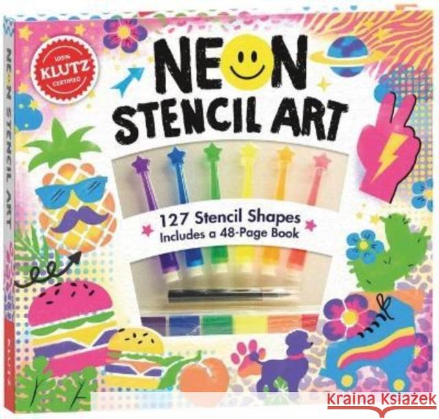 Neon Stencil Art Editors of Klutz 9781338825237 Scholastic US