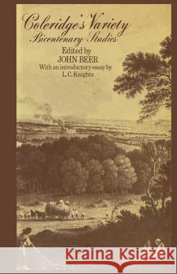 Coleridge's Variety: Bicentenary Studies Beer, John 9781349023066