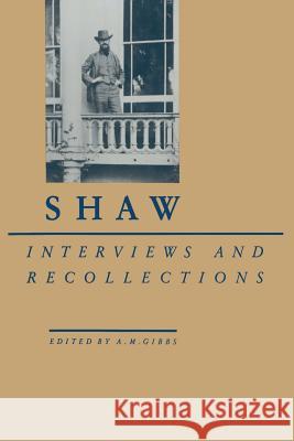 Shaw A. M. Gibbs 9781349054046 Palgrave MacMillan
