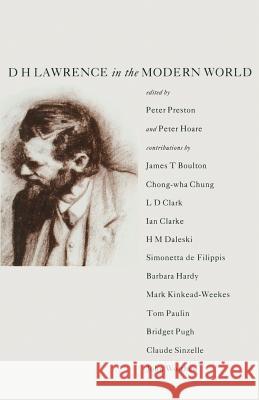 D. H. Lawrence in the Modern World Peter Hoare Peter Preston 9781349098507 Palgrave MacMillan