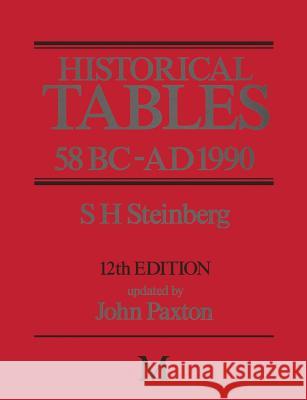 Historical Tables 58 BC – AD 1990 S.H. Steinberg, updated John Paxton 9781349127481