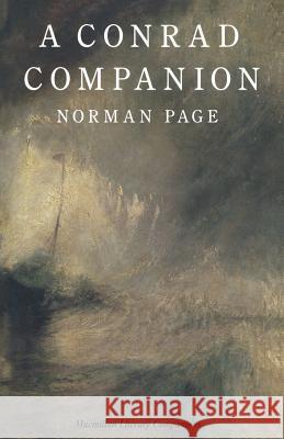 A Conrad Companion Norman Page 9781349180950 Palgrave MacMillan