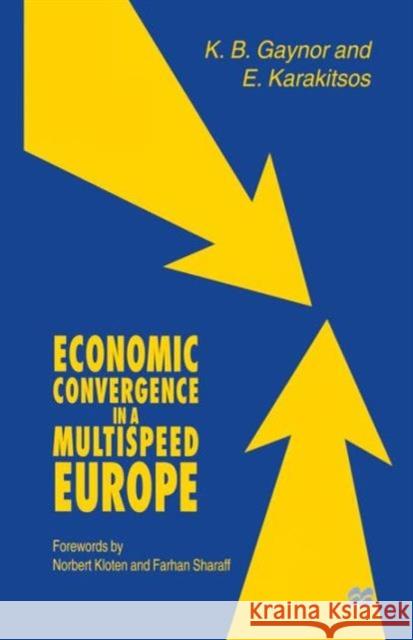 Economic Convergence in a Multispeed Europe K. B. Gaynor Elias Karakitsos 9781349252688 Palgrave MacMillan