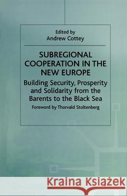 Subregional Cooperation in the New Europe: Building Security, Prosperity and Solidarity from the Barents to the Black Sea Cottey, Andrew 9781349271962