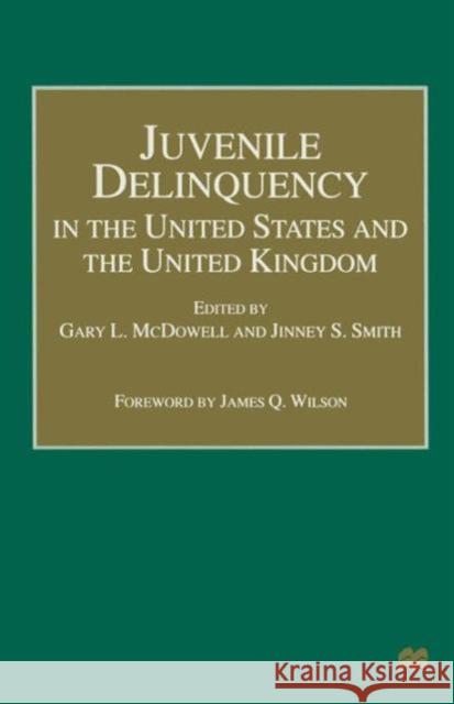 Juvenile Delinquency in the United States and the United Kingdom Gary L. McDowell Jinney Smith 9781349274147 Palgrave MacMillan