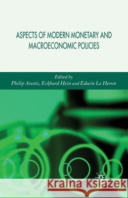 Aspects of Modern Monetary and Macroeconomic Policies P. Arestis E. Hein E. Le Heron 9781349283545 Palgrave Macmillan