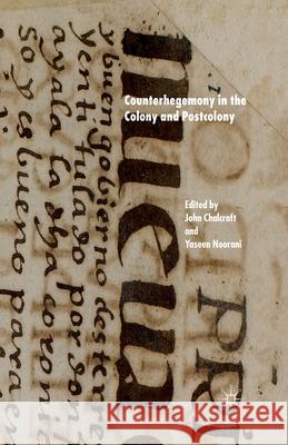 Counterhegemony in the Colony and Postcolony J. Chalcraft Y. Noorani  9781349285471 Palgrave Macmillan