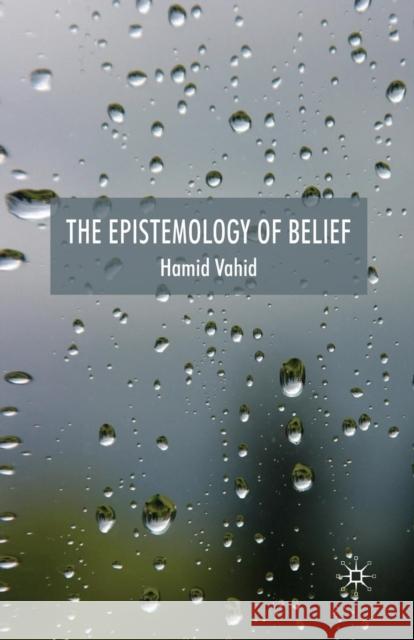 The Epistemology of Belief H. Vahid   9781349299607 Palgrave Macmillan