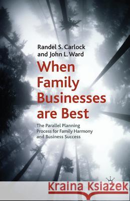 When Family Businesses Are Best: The Parallel Planning Process for Family Harmony and Business Success Carlock, R. 9781349308187 Palgrave Macmillan