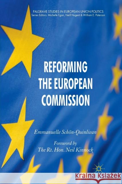 Reforming the European Commission E. Schon-Quinlivan   9781349322183 Palgrave Macmillan