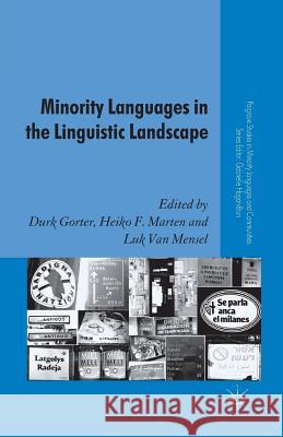 Minority Languages in the Linguistic Landscape D Gorter H. F. Marten L. Van Mensel 9781349323227 Palgrave Macmillan