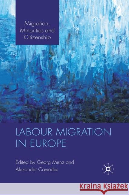 Labour Migration in Europe G. Menz Alexander Caviedes  9781349324583 Palgrave Macmillan