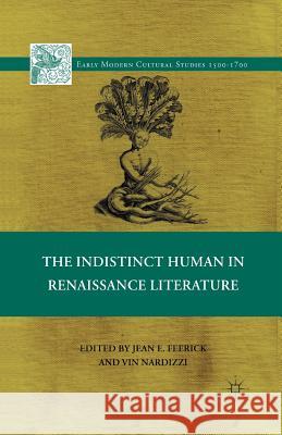 The Indistinct Human in Renaissance Literature Jean E. Feerick Vin Nardizzi J. Feerick 9781349343089 Palgrave MacMillan