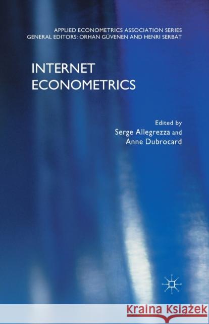 Internet Econometrics S. Allegrezza A. Dubrocard  9781349348787 Palgrave Macmillan