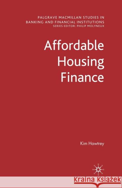 Affordable Housing Finance K. Hawtrey 9781349364039 Palgrave MacMillan