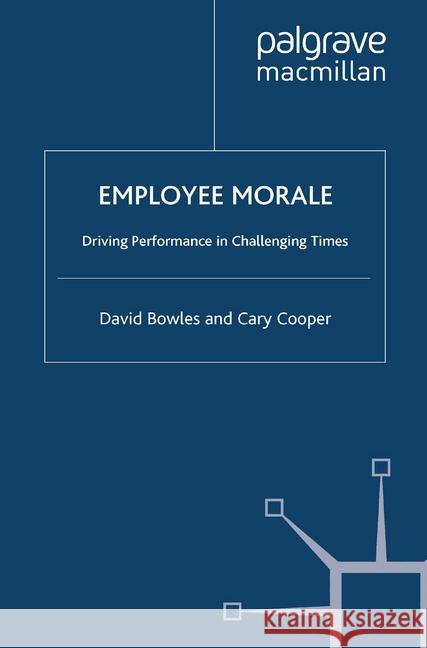 Employee Morale: Driving Performance in Challenging Times Bowles, D. 9781349368082 Palgrave Macmillan