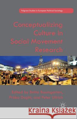 Conceptualizing Culture in Social Movement Research    9781349481408 Palgrave Macmillan