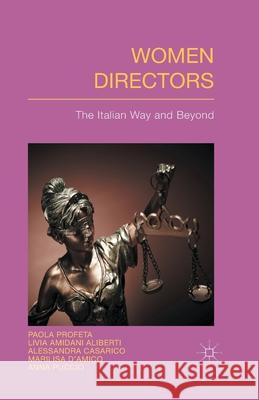 Women Directors: The Italian Way and Beyond Profeta, P. 9781349491155 Palgrave Macmillan