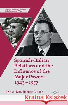 Spanish-Italian Relations and the Influence of the Major Powers, 1943-1957 Pablo Del Hierro Lecea   9781349496549 Palgrave Macmillan