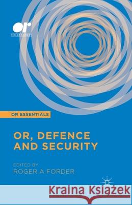 Or, Defence and Security Forder, R. 9781349497850