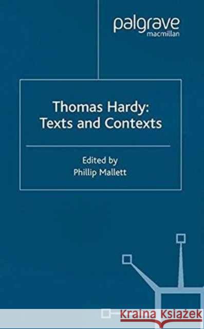Thomas Hardy P. Mallett   9781349507665 Palgrave Macmillan